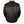 Back view of a black Milwaukee Leather motorcycle jacket with a quilted lower back panel