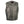 Milwaukee Leather grey distressed leather motorcycle vest with front zipper and four zippered pockets