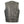 Back view of a Milwaukee Leather distressed black leather vest with quilted lower back panel