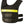 Miracool black cooling vest with yellow reflective strip and adjustable side straps