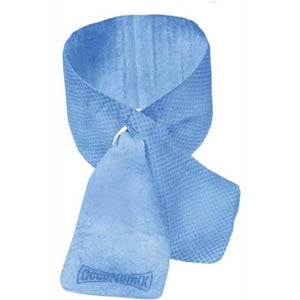 Miracool blue cooling neck wrap with textured fabric