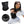 Mission black neck gaiter worn by a man and woman with a close up of the adjustable drawcord