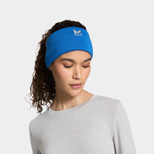 Person wearing a blue Mission headband