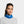 Woman wearing a blue Mission cooling neck gaiter