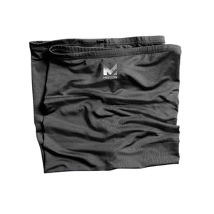 Mission grey neck gaiter with logo