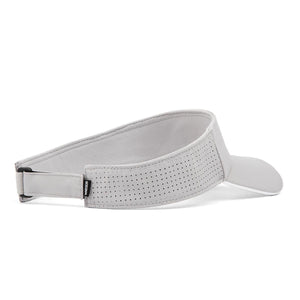 Light grey Mission perforated athletic visor with adjustable strap