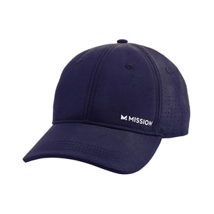 Navy blue Mission baseball cap with perforated side panels