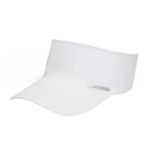 White Mission visor with curved brim
