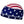 Cycling skull cap with American flag pattern featuring white stars on blue and red and white stripes