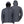 Mobile Warming charcoal grey hooded softshell jacket showing front and back views