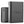 Mobile Warming black portable power bank with power button and battery level indicator lights