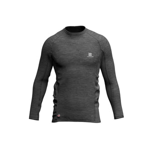 Fieldsheer charcoal grey long sleeve compression base layer shirt