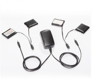 Mobile Warming dual battery charger with two charging cables and battery packs
