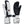 Mobile Warming grey and black heated mittens with adjustable wrist straps
