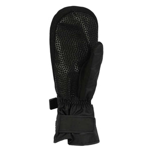 Mobile Warming black heated mitten with textured palm detail and adjustable wrist strap