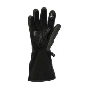 Mobile Warming black heated glove with extended cuff and textured palm grip