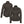 Mobile Warming black quilted jacket shown from front and back views