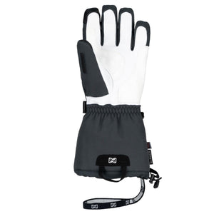 Mobile Warming black and white insulated winter glove with wrist strap