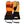 Mobile Warming heated mittens with orange grid pattern and tan leather palms