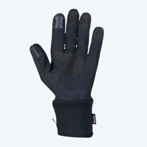 Mobile Warming black glove with textured grip palm and touchscreen compatible fingertips