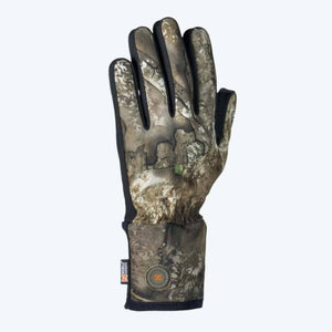 Mobile Warming camouflage heated glove with power button on cuff