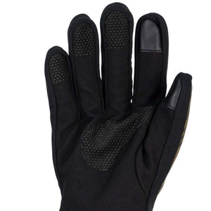 Mobile Warming black glove palm with textured grip pads on fingers and palm