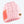 Mobile Warming pink knit beanie with visible heating element
