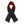 Mobile Warming black heated scarf with red grid pattern and control button