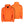 Mobile Warming orange hooded sweatshirt showing front and back views