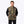 Man wearing a Mobile Warming camouflage heated vest over a black long sleeve shirt