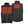 Mobile Warming black quilted heated vest showing front and back heating zones