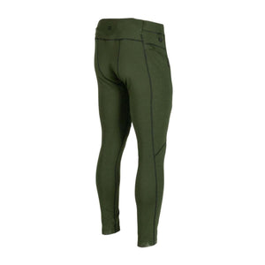 Mobile Warming olive green base layer leggings viewed from the back