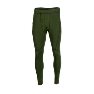 Mobile Warming olive green thermal base layer leggings with flatlock seams