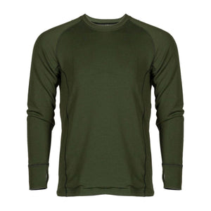 Mobile Warming olive green long sleeve crew neck base layer shirt