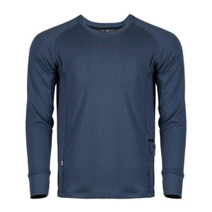 Mobile Warming blue long sleeve crew neck base layer shirt