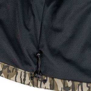 Mobile Warming jacket interior black mesh lining with adjustable drawstring hem