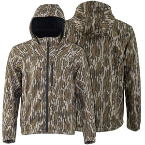Mobile Warming hooded jacket in camouflage print