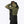 Back view of a person wearing a Mobile Warming olive green and black hooded jacket