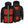 Mobile Warming black heated jacket showing front and back heating elements