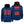 Mobile Warming blue and black plaid heated flannel shirt with hood showing front and back heating elements