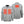 Mobile Warming grey and white plaid flannel shirt showing front and back heating element zones