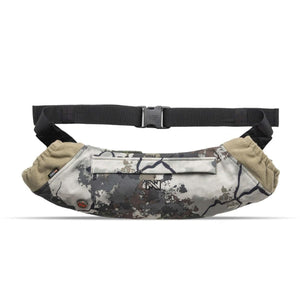 Mobile Warming camouflage heated hand muff with adjustable waist strap