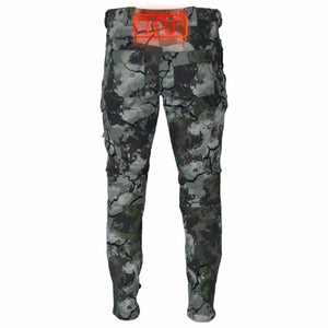Mobile Warming camo heated pants with rear heating element visible