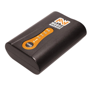 Mobile Warming black power bank with percentage indicator lights