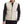 Man wearing a beige Mobile Warming zip up vest over a black long sleeve shirt