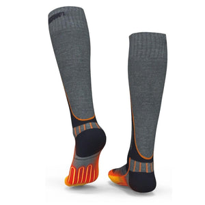 Mobile Warming grey and orange heated socks