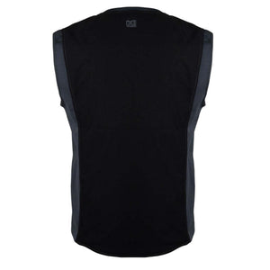 Back view of a black Mobile Warming sleeveless vest