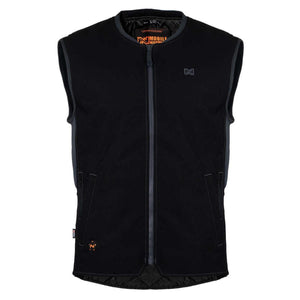 Mobile Warming black heated vest with front zipper and side pockets