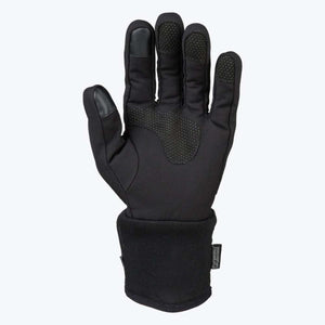 Mobile Warming black heated glove with textured grip palm and touchscreen compatible fingertips
