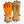 Mobile Warming heated leather gloves in orange and tan